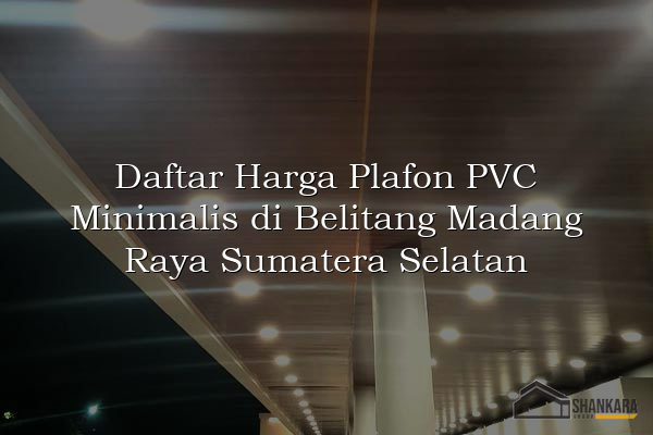 Daftar Harga Plafon PVC Minimalis di Belitang Madang Raya Sumatera Selatan