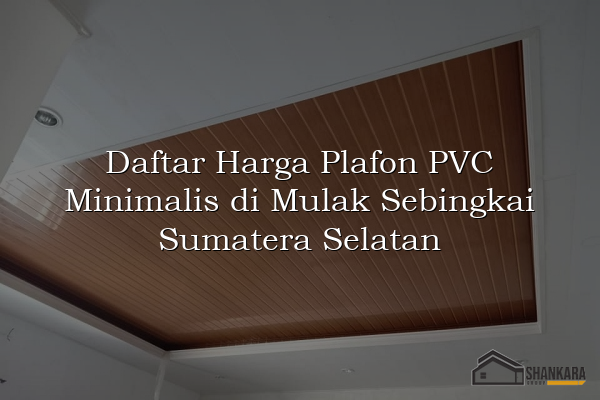 Daftar Harga Plafon PVC Minimalis di Mulak Sebingkai Sumatera Selatan