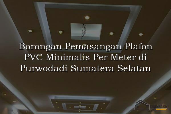 Borongan Pemasangan Plafon PVC Minimalis Per Meter di Purwodadi Sumatera Selatan