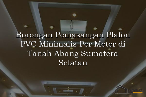 Borongan Pemasangan Plafon PVC Minimalis Per Meter di Tanah Abang Sumatera Selatan