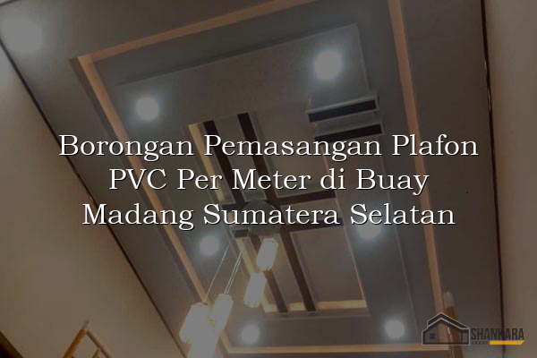 Borongan Pemasangan Plafon PVC Per Meter di Buay Madang Sumatera Selatan
