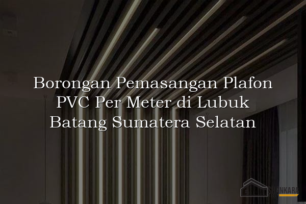 Borongan Pemasangan Plafon PVC Per Meter di Lubuk Batang Sumatera Selatan