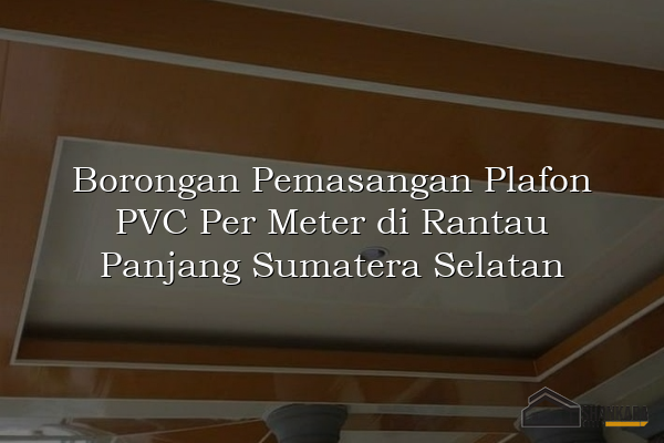 Borongan Pemasangan Plafon PVC Per Meter di Rantau Panjang Sumatera Selatan