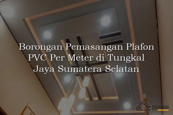Borongan Pemasangan Plafon PVC Per Meter di Tungkal Jaya Sumatera Selatan
