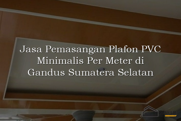 Jasa Pemasangan Plafon PVC Minimalis Per Meter di Gandus Sumatera Selatan