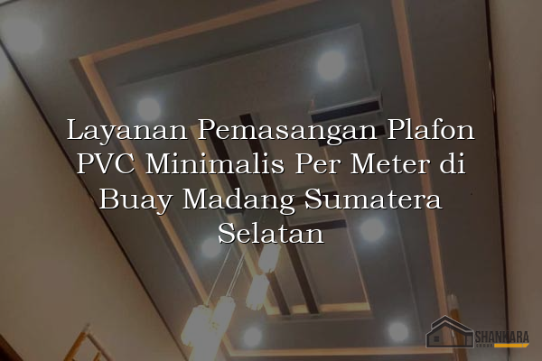 Layanan Pemasangan Plafon PVC Minimalis Per Meter di Buay Madang Sumatera Selatan