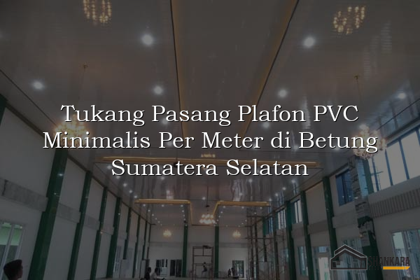 Tukang Pasang Plafon PVC Minimalis Per Meter di Betung Sumatera Selatan