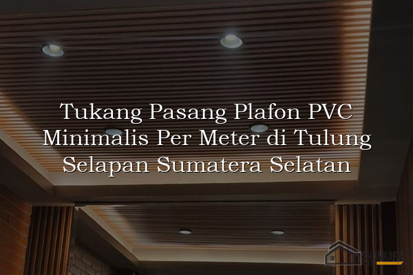 Tukang Pasang Plafon PVC Minimalis Per Meter di Tulung Selapan Sumatera Selatan